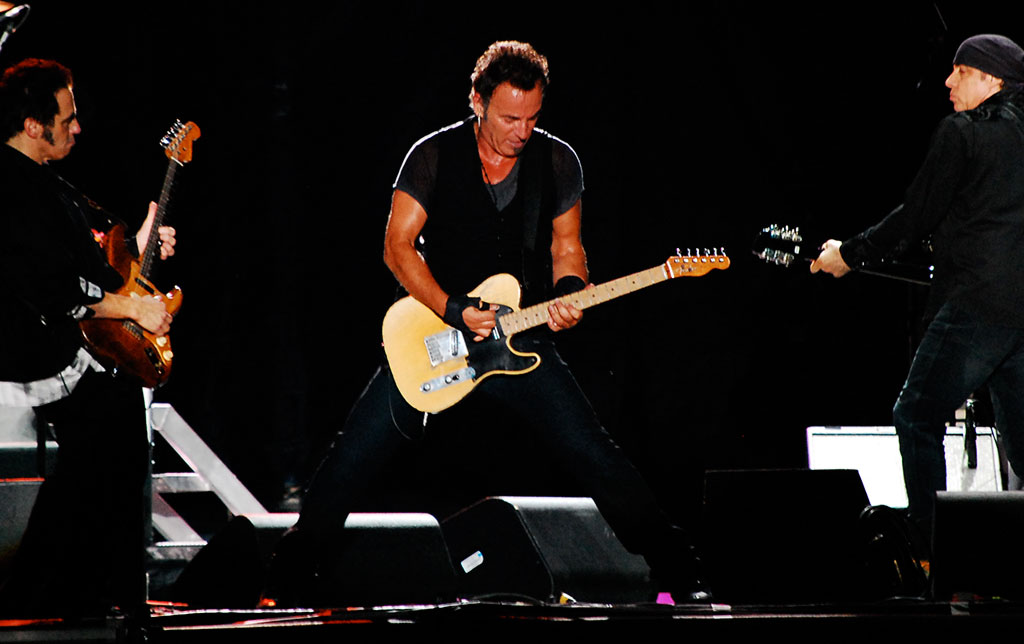 Photo of Springsteen performing in 2009